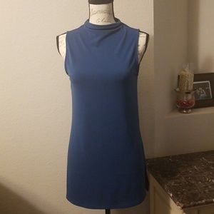 Express green/blue mock turtleneck tunic